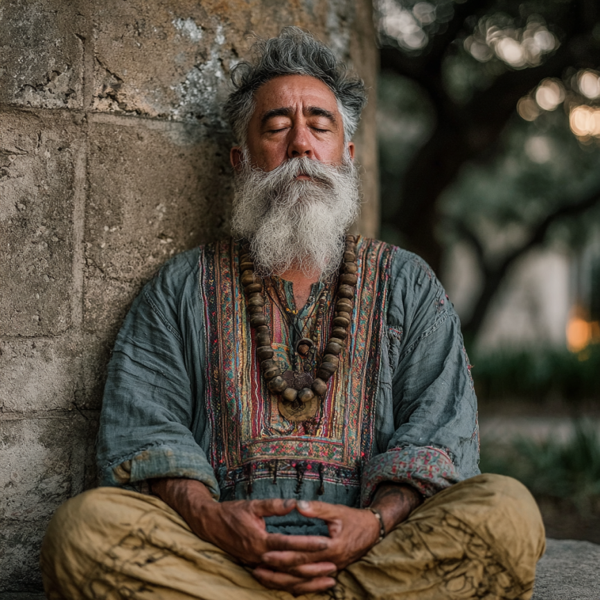 Instructor de yoga mayor guiando una sesión personalizada